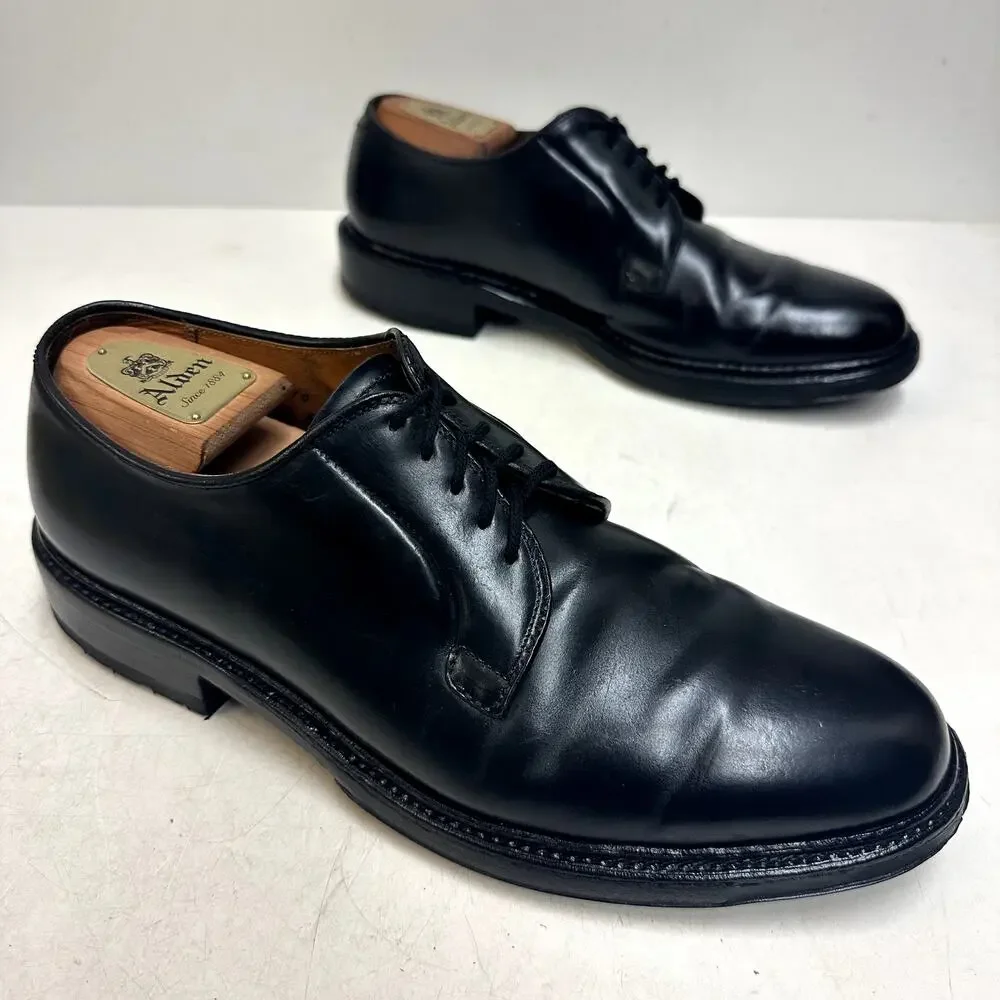 NEW HEELS Alden Black Shell Cordovan Plain Toe Blucher CUSTOM RARE MiUSA 10 B